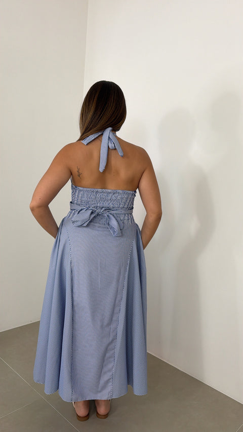 DRESS RIGATO HALTER