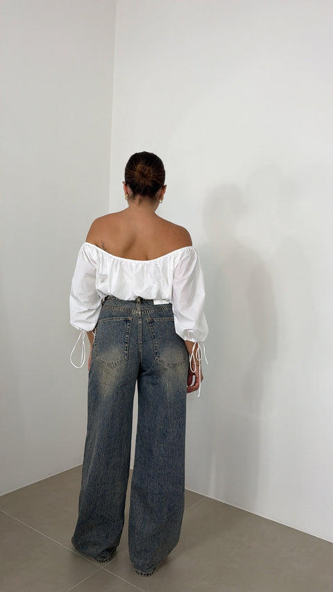 JEANS CON RISVOLTO SABBIATO SEESEE