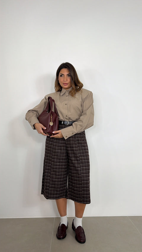 CAMICIA CON SPALLINE JUSTWEST BEIGE