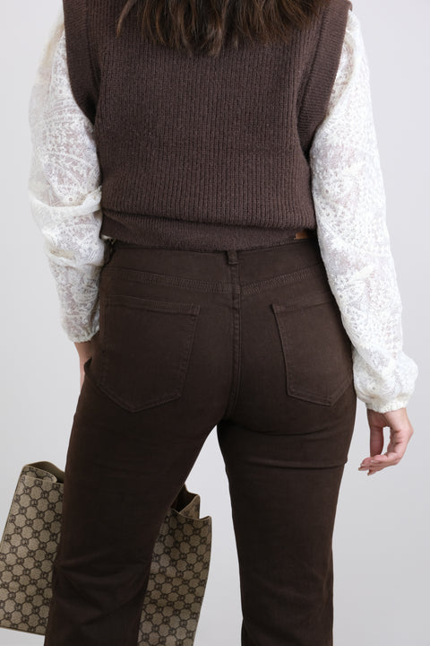 JEANS ZAMPA MARRONE KATE