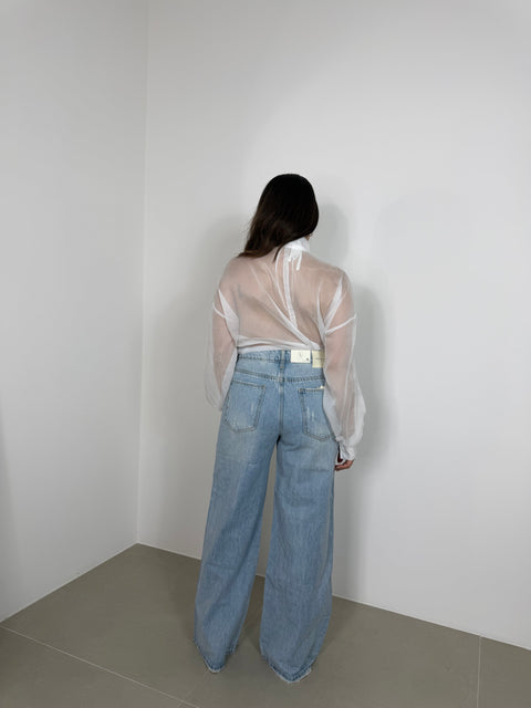 JEANS WIDE LEG CON STRAPPI