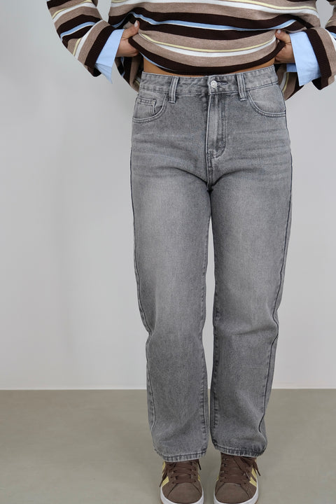 JEANS MOM FIT GRIGIO 2458