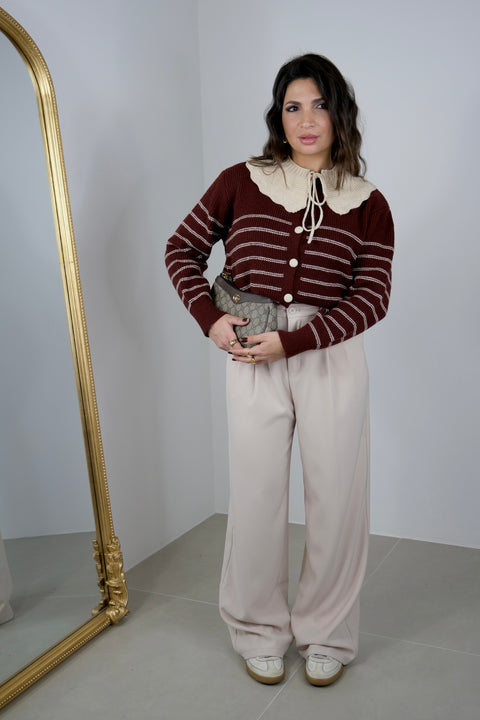 PANTALONE PALAZZO CON PINCES