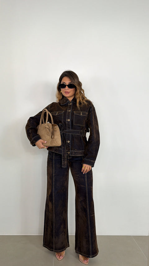 SET IN DENIM EFFETTO VELLUTO
