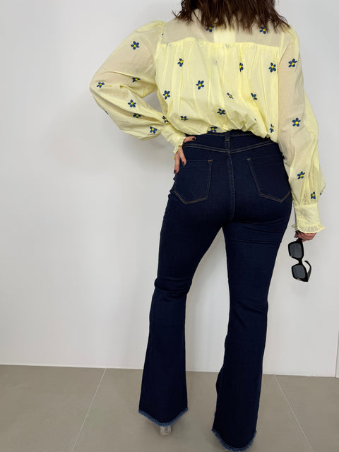 JEANS ZAMPA SFRANGIATO