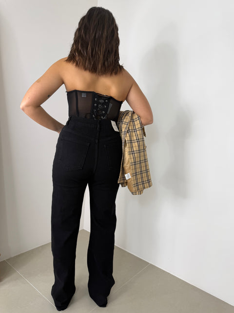 JEANS PALAZZO NERO 377