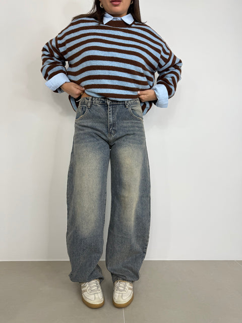 JEANS BALLOON SABBIATO