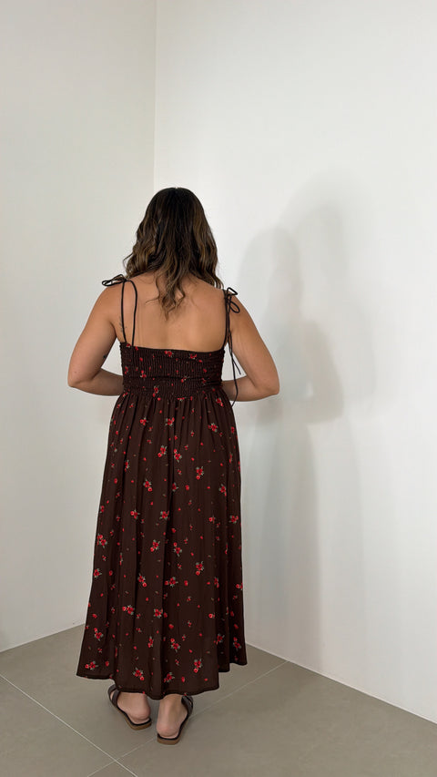 DRESS PIUMA MARRONE