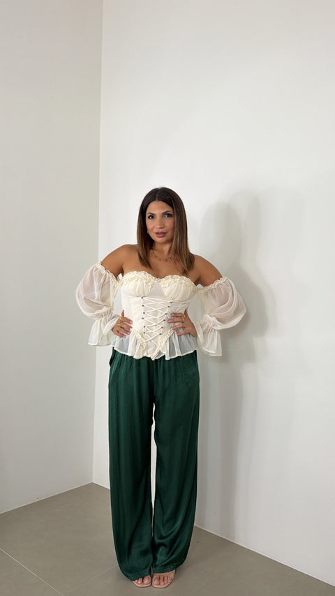 PANTATUTA IDA SATIN VERDE GU***
