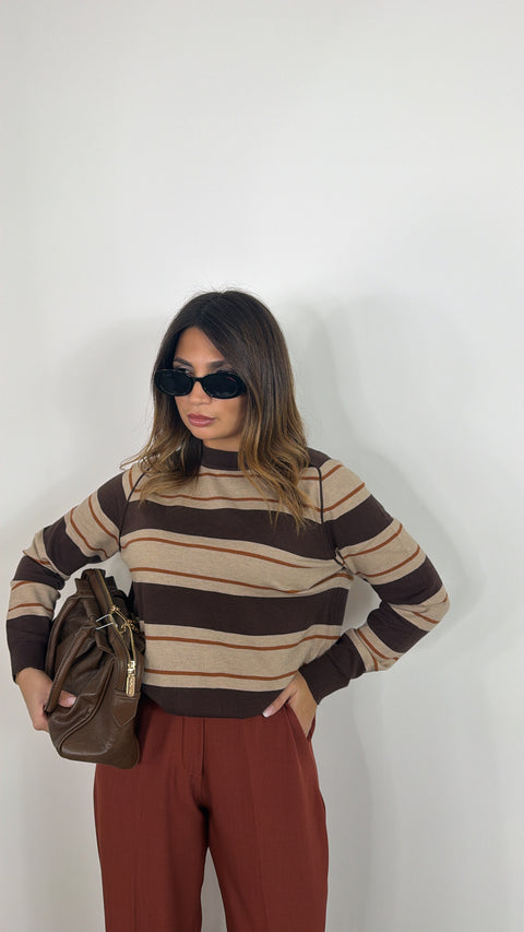 PULLOVER MAYA MARRONE