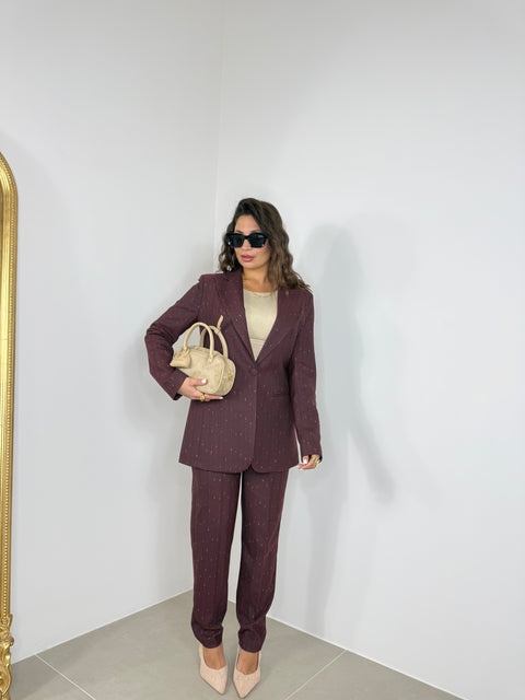 TAILLEUR DETTAGLI ORO BORDEAUX