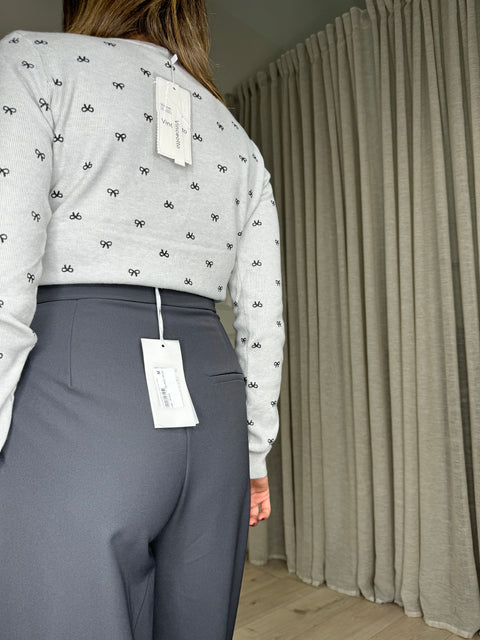 PANTALONE GRIGIO CON BOTTONI FRONTALI