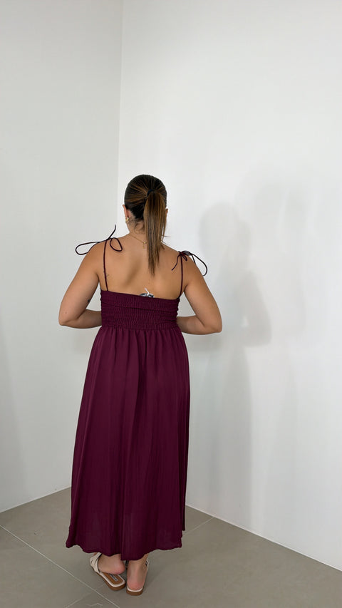 DRESS CAMILLA BORGOGNA