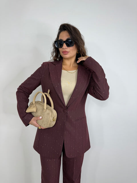 TAILLEUR DETTAGLI ORO BORDEAUX