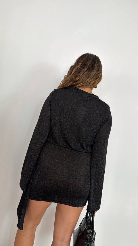 MINI DRESS LUREX NERO