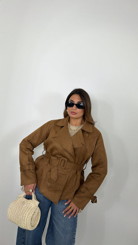 TRENCH IN ECO CAMOSCIO CAMEL