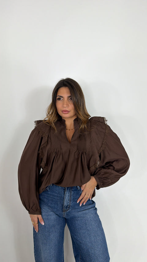 CAMICIA LOREN MARRONE