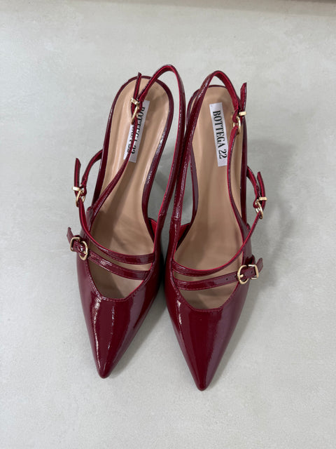 SLINGBACK IN VINILE BORDEAUX