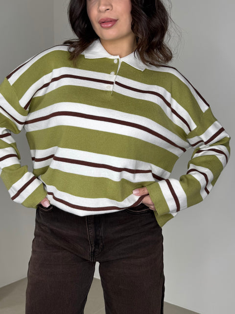 PULLOVER POLO YVONNE VERDE ACIDO