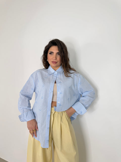 CAMICIA FIOCCHI CELESTE