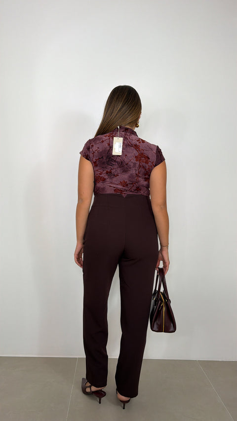 PANTALONE MOOD ZA** BORGOGNA