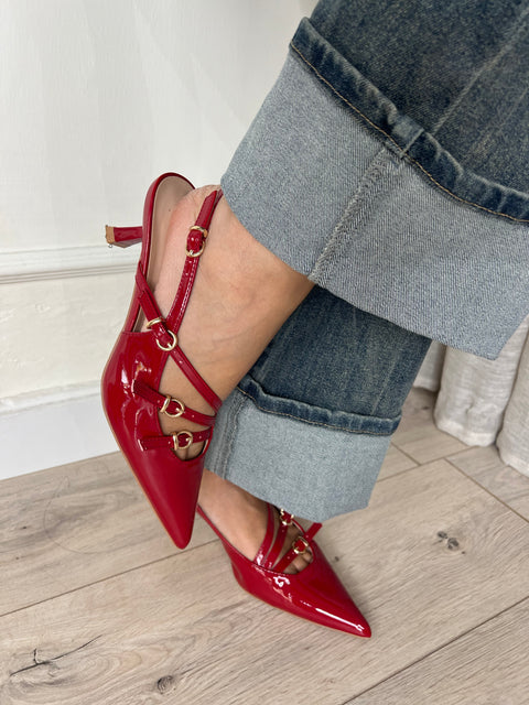 SLINGBACK IN VINILE BORDEAUX