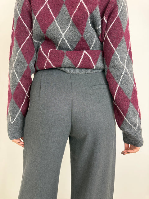 PANTALONE CON PINCES GRIGIO