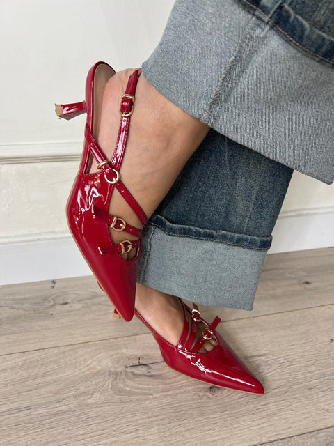 SLINGBACK IN VINILE BORDEAUX