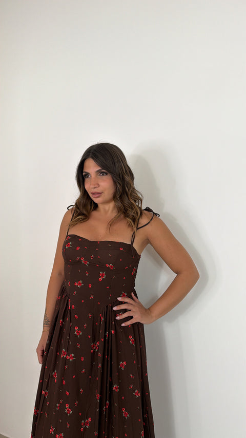 DRESS PIUMA MARRONE