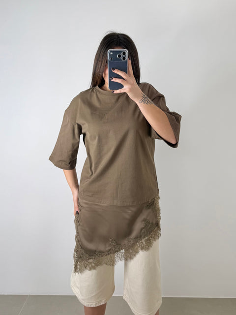 MAGLIA CON PIZZO FANGO