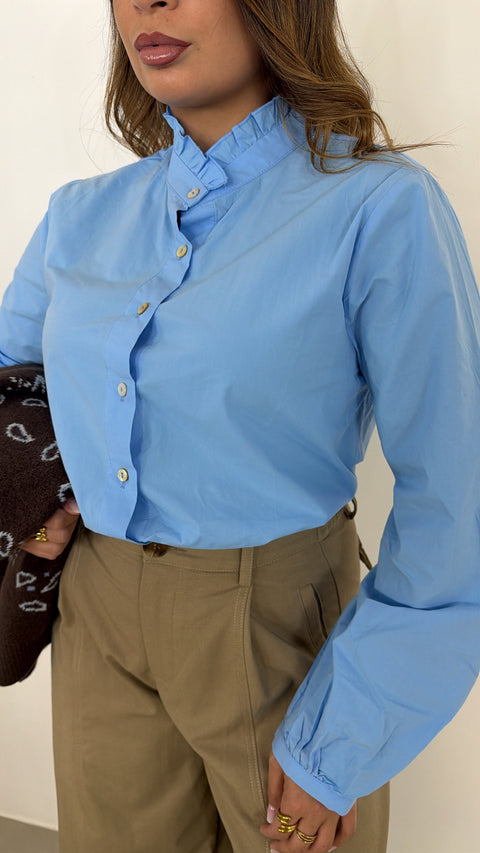 CAMICIA DINA CELESTE