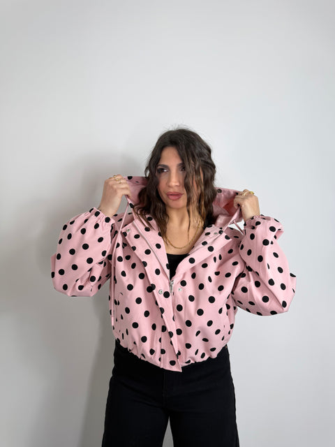 GIUBBOTTO POIS ROSA