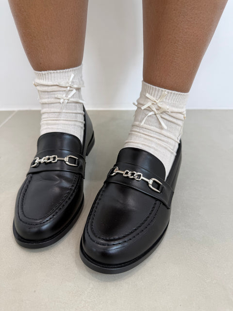 MOCASSINO NERO BASSO