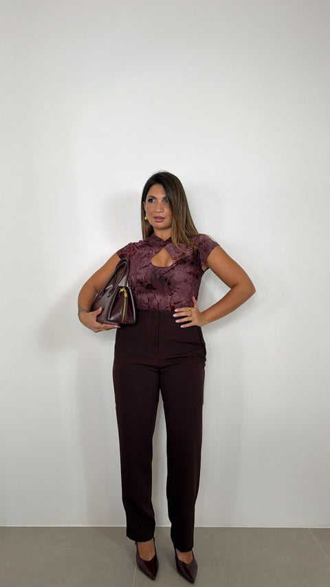 PANTALONE MOOD ZA** BORGOGNA