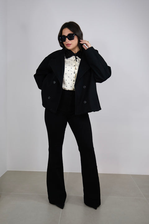 JEANS ZAMPA DENIM NERO 8918