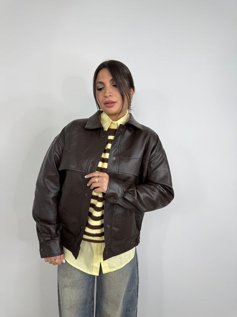 GIUBBOTTO ECOPEL MARRONE