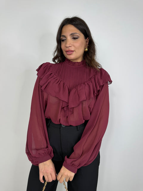 CAMICIA SOFIA BORDEAUX