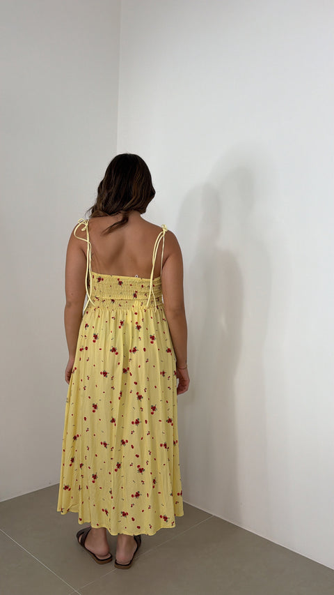 DRESS PIUMA GIALLO