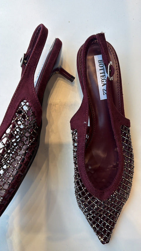 SLINGBACK CON STRASS BORDEAUX