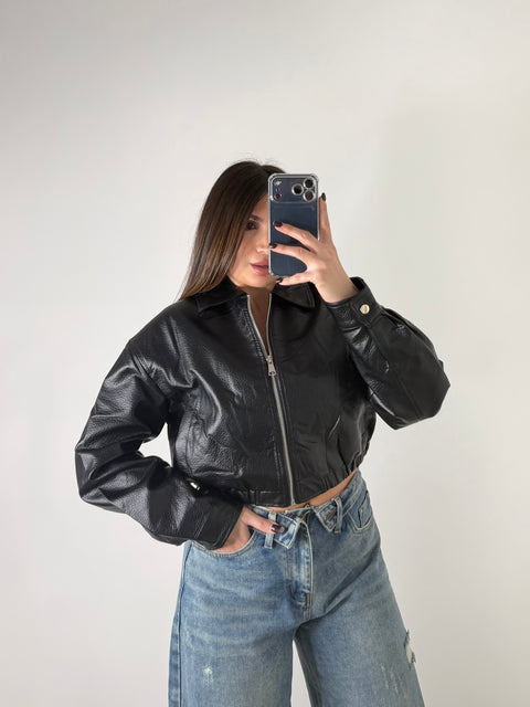 GIUBBOTTO CON ZIP NERO