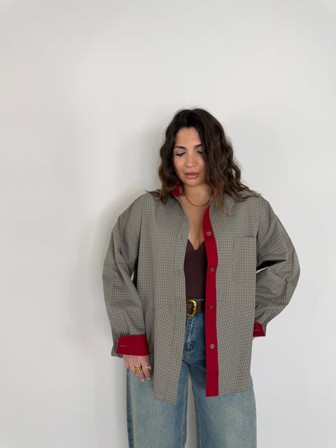 CAMICIA CON RISVOLTO FRAGOLA