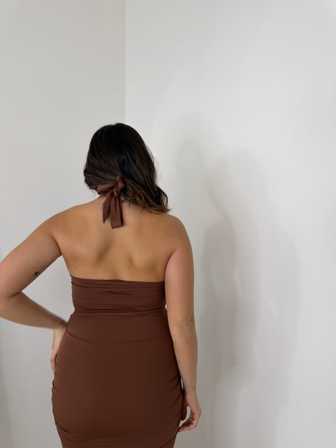 DRESS IN LYCRA SCOLLATO