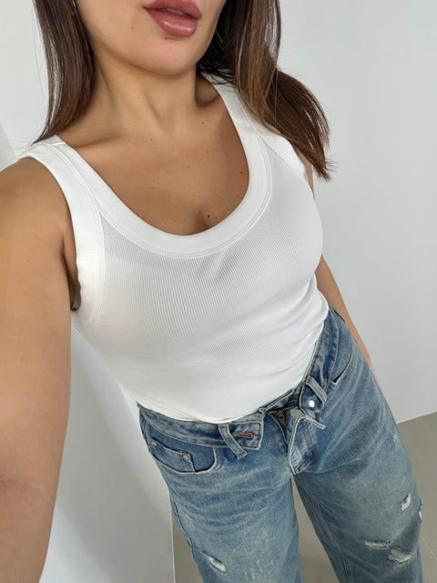 CANOTTA A COSTINE BIANCA