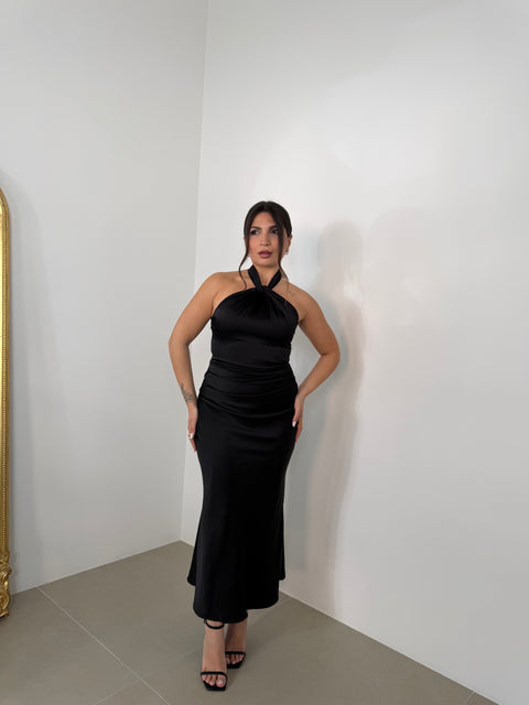 DRESS MIDI IN SATIN