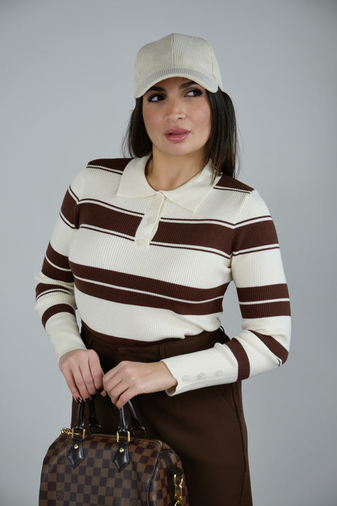 PULLOVER SLIM POLO PANNA