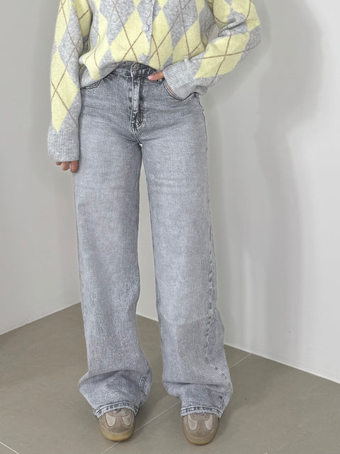 JEANS PALAZZO GRIGIO 8000-6