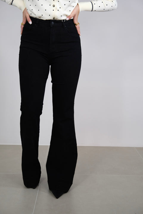 JEANS ZAMPA DENIM NERO 8918