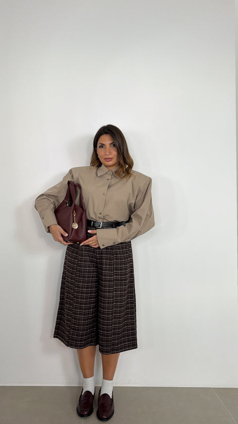 CAMICIA CON SPALLINE JUSTWEST BEIGE