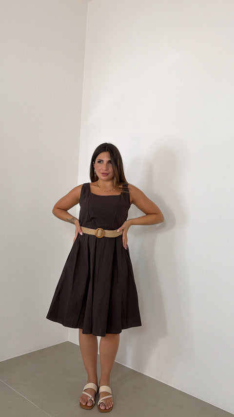 DRESS ASTRID MARRONE