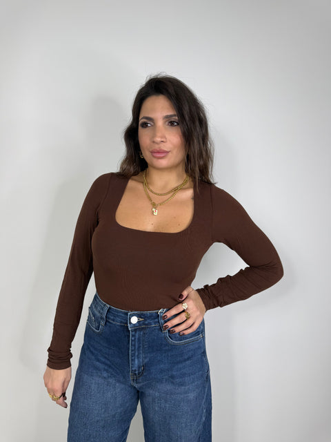 MAGLIA HONEY MARRONE